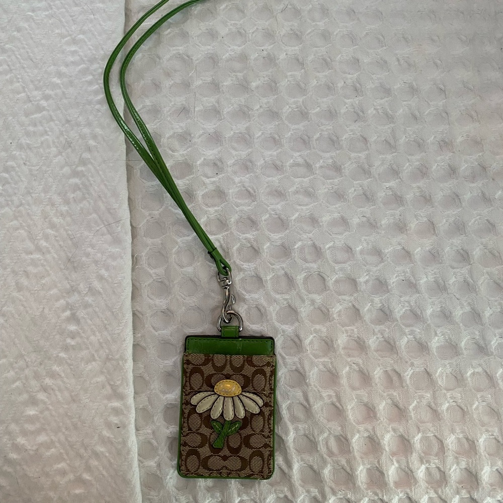 Coach lanyard/card case
